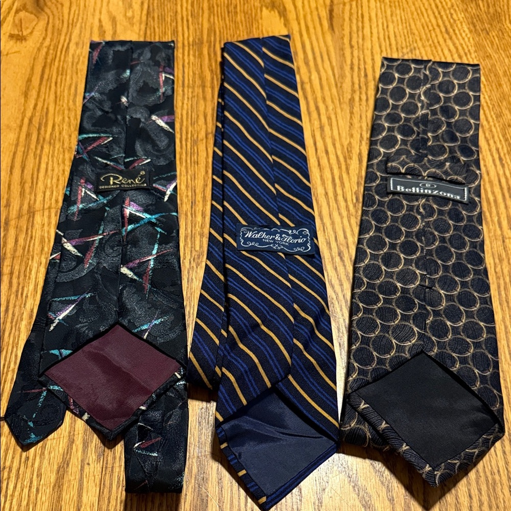Black Tie with Multicolor Pattern